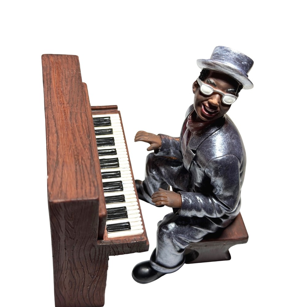 Herco Gift‎ Professional Jazz Musician Figurines Piano and Saxophone Player Set